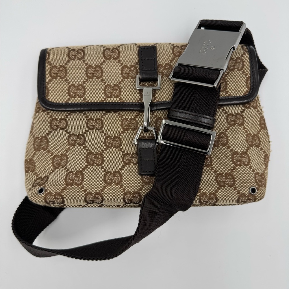 Gucci GG Canvas Waist Bag Beige